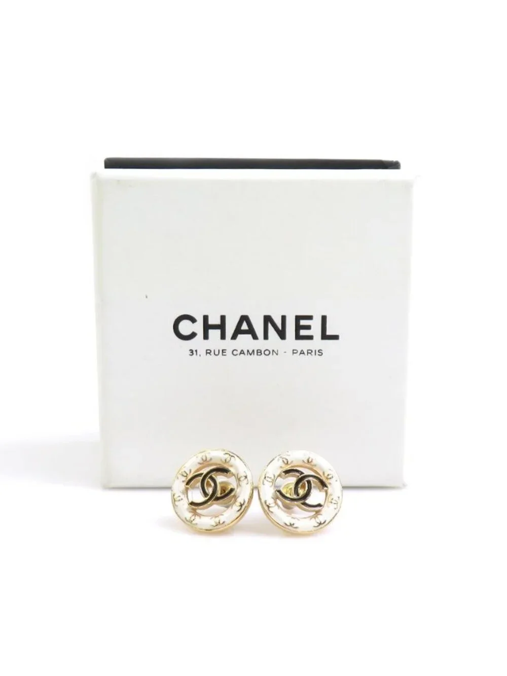 Chanel Earrings White Gold